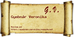 Gyebnár Veronika névjegykártya